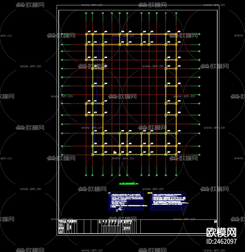 校园工程一层花架CAD施工图下载（渲染图5）