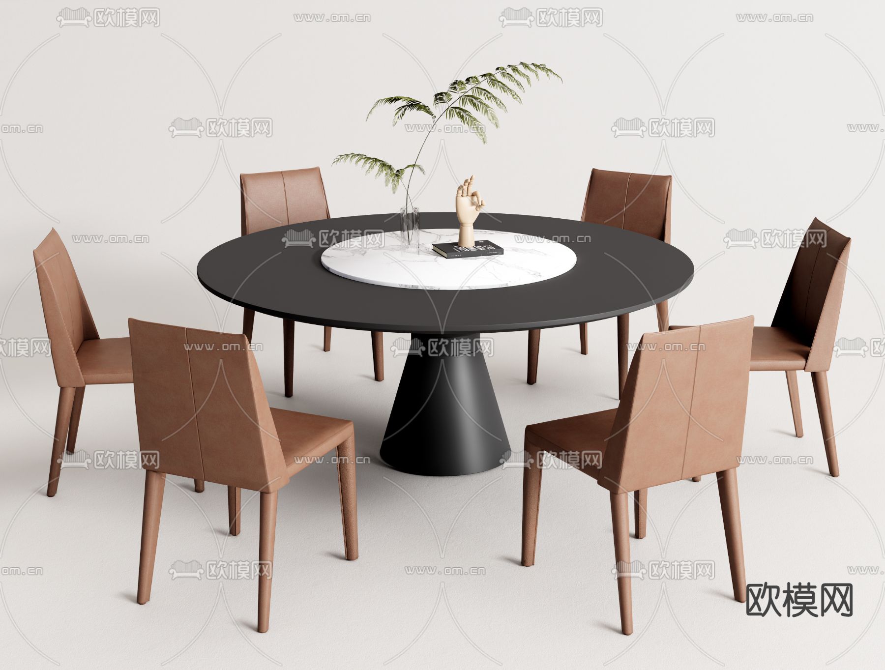 Cassina 餐桌椅su模型下载（渲染图1）