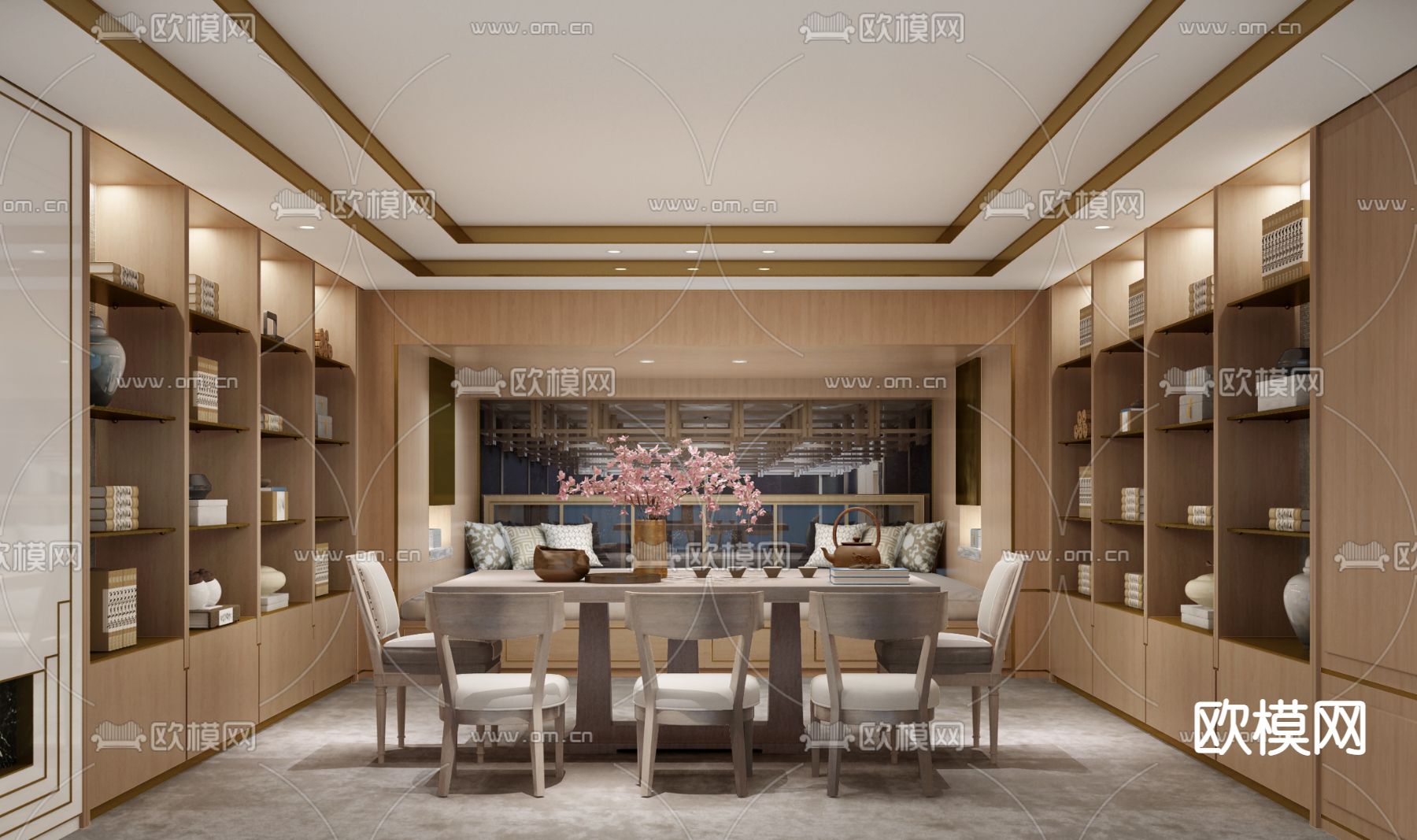 戴昆 新中式休息室SU模型下载