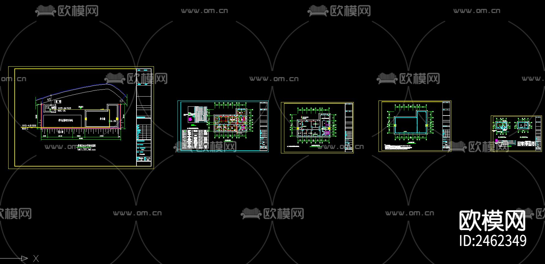 垃圾填埋场管理区 门卫电气CAD施工图下载（渲染图1）