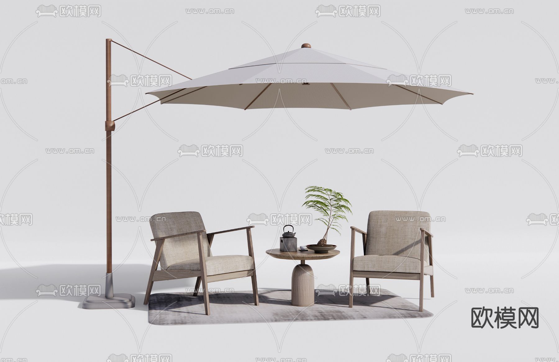 现代户外椅3d模型下载