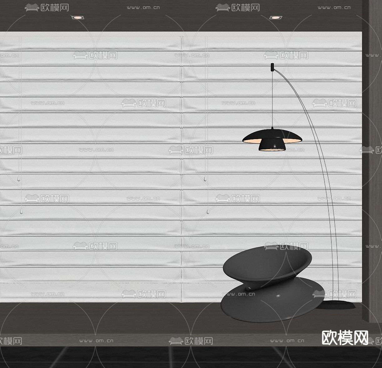 百叶帘 窗帘su模型下载（渲染图2）