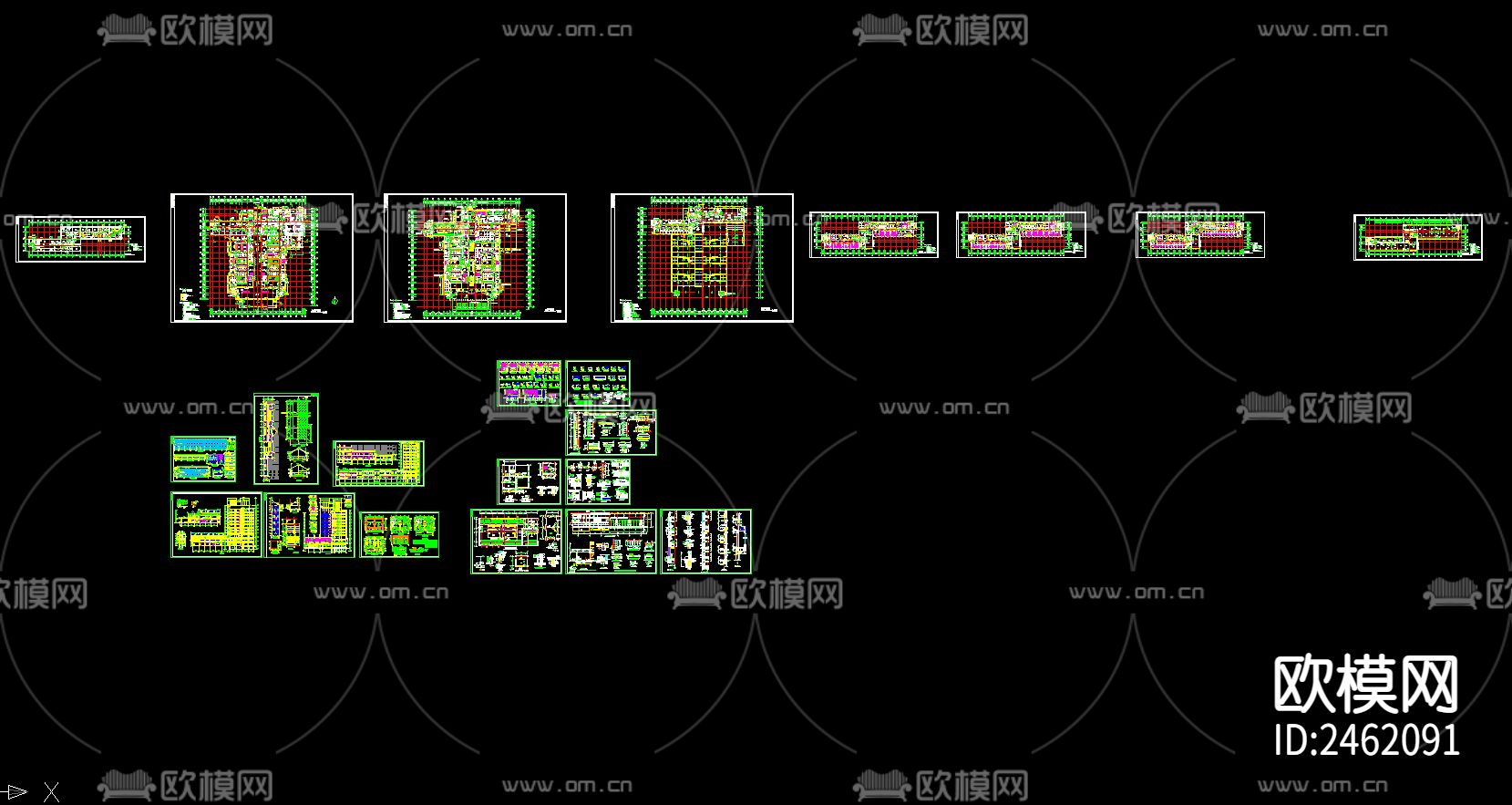 某地综合医院建筑CAD施工图下载（渲染图1）