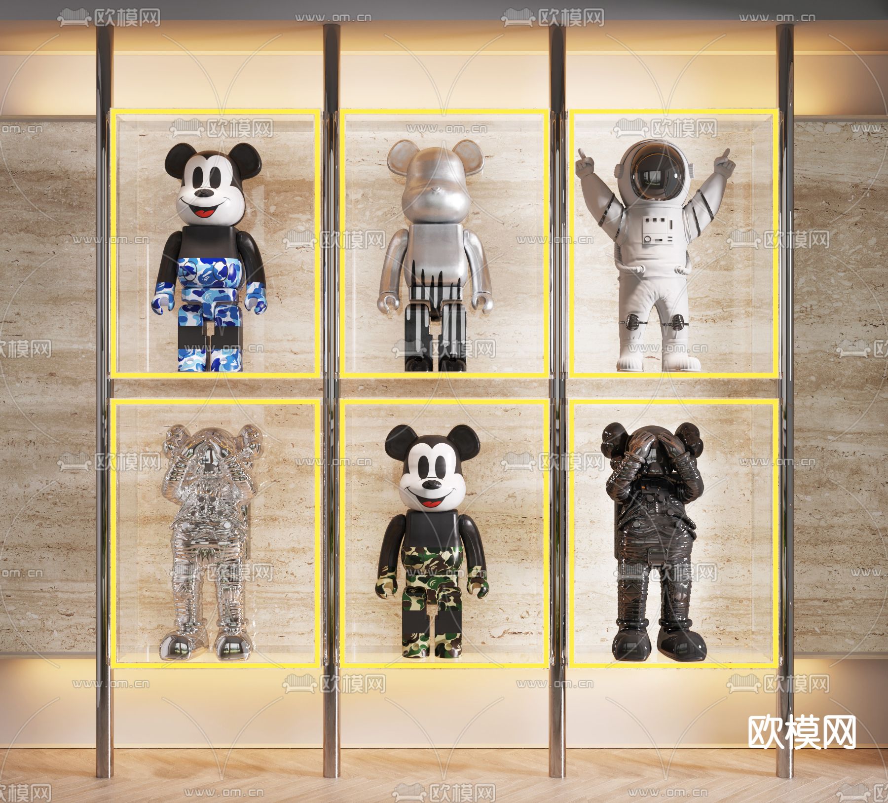 现代雕塑  潮玩摆件3d模型下载