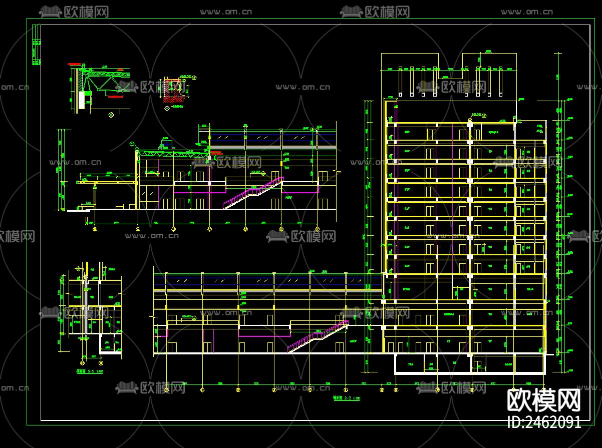 某地综合医院建筑CAD施工图下载（渲染图5）
