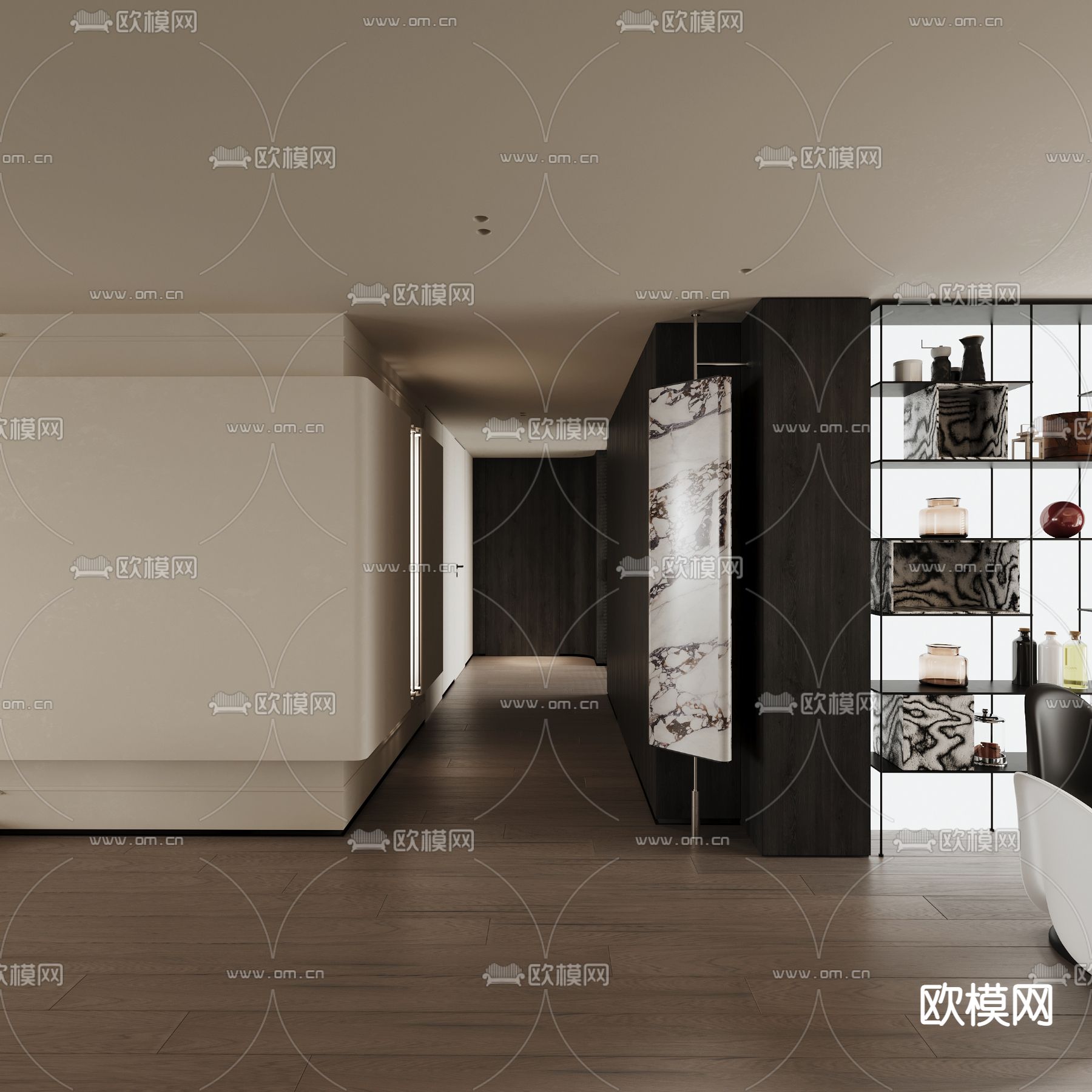 法式客餐厅3d模型下载（渲染图9）