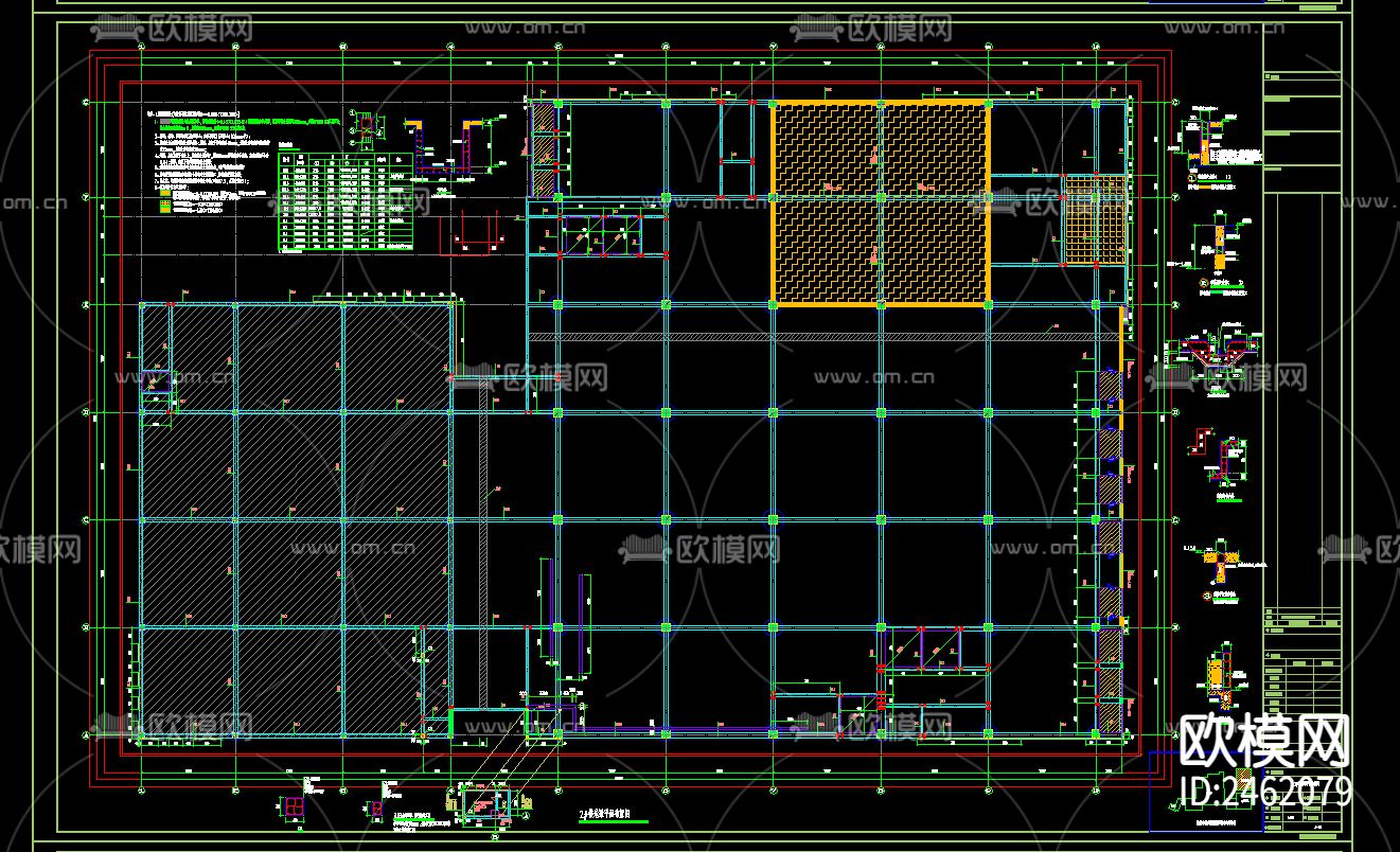 物流配送中心生鲜仓库CAD施工图下载（渲染图3）