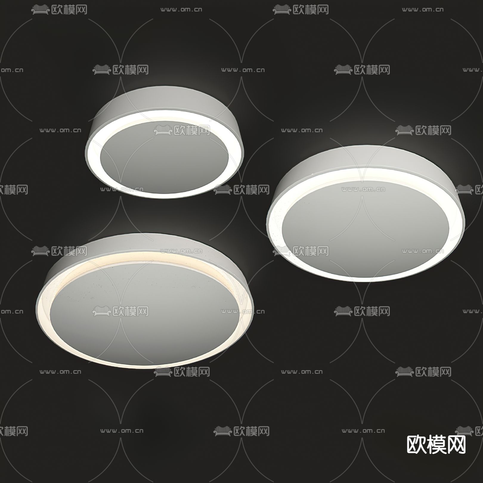 圆形吸顶灯su模型