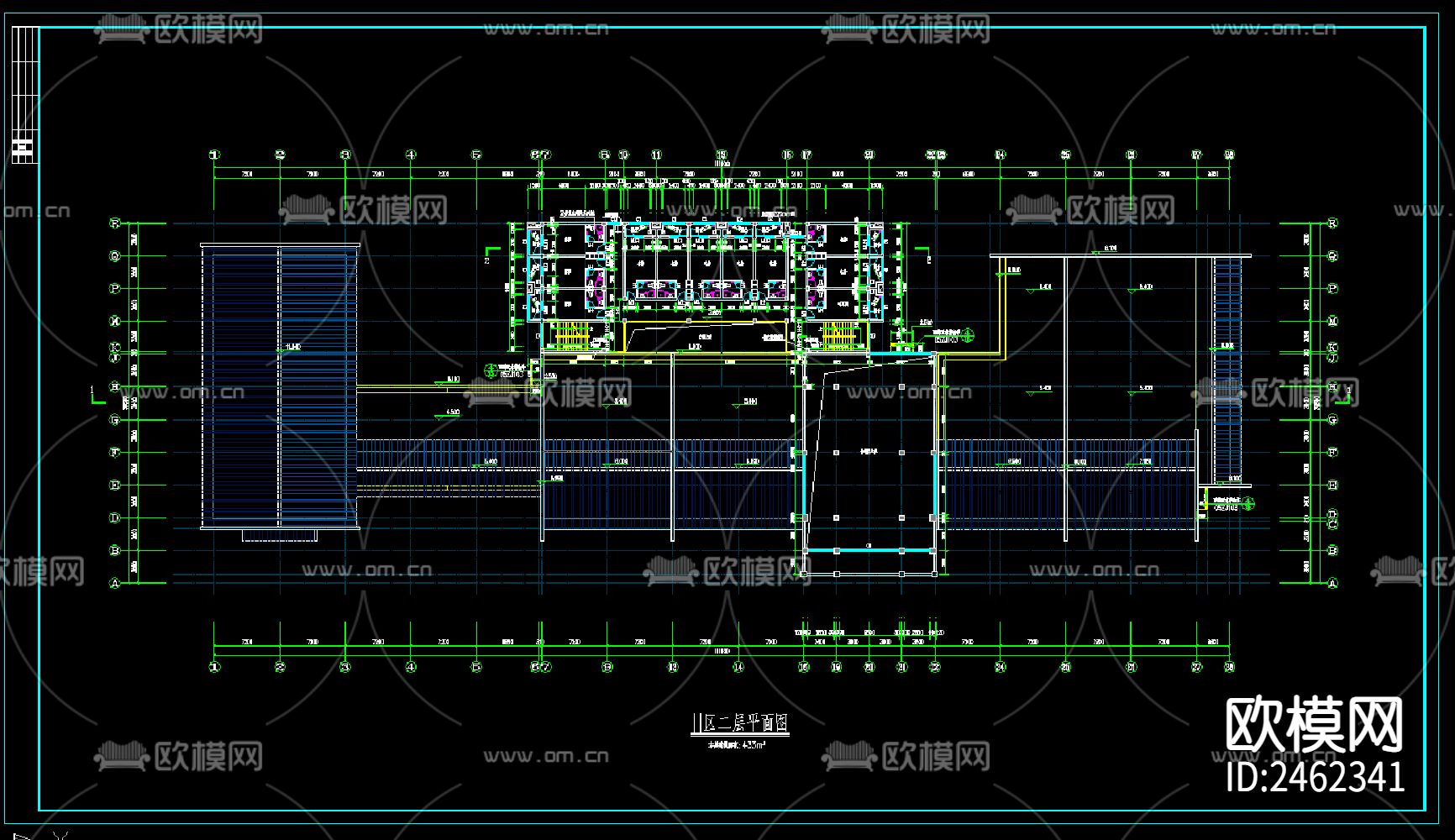 高速公路服务区CAD施工图下载（渲染图6）