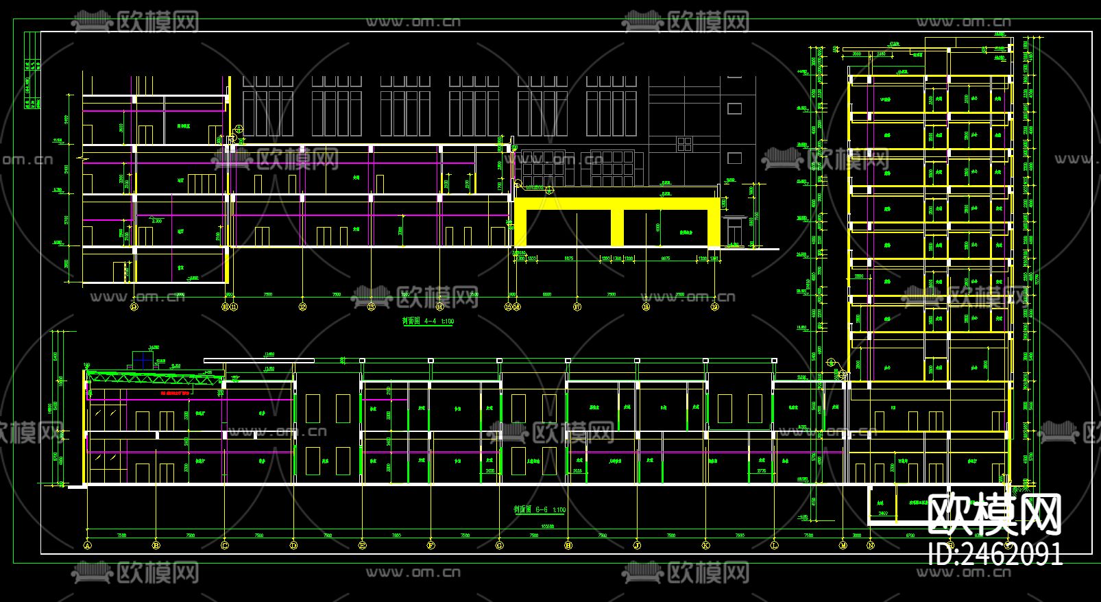 某地综合医院建筑CAD施工图下载（渲染图4）