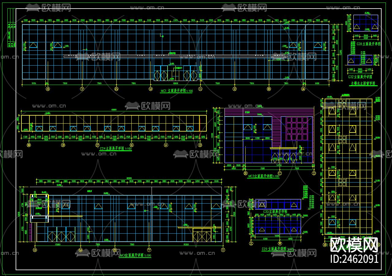 某地综合医院建筑CAD施工图下载（渲染图2）
