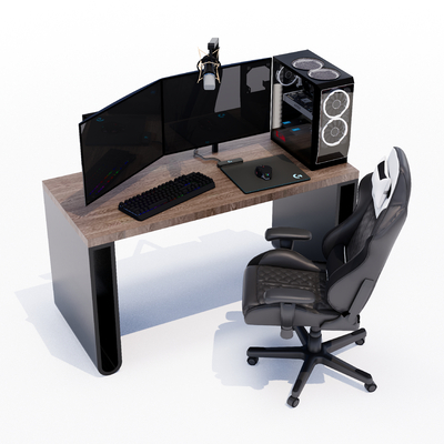  电脑桌椅 电竞桌椅su模型 