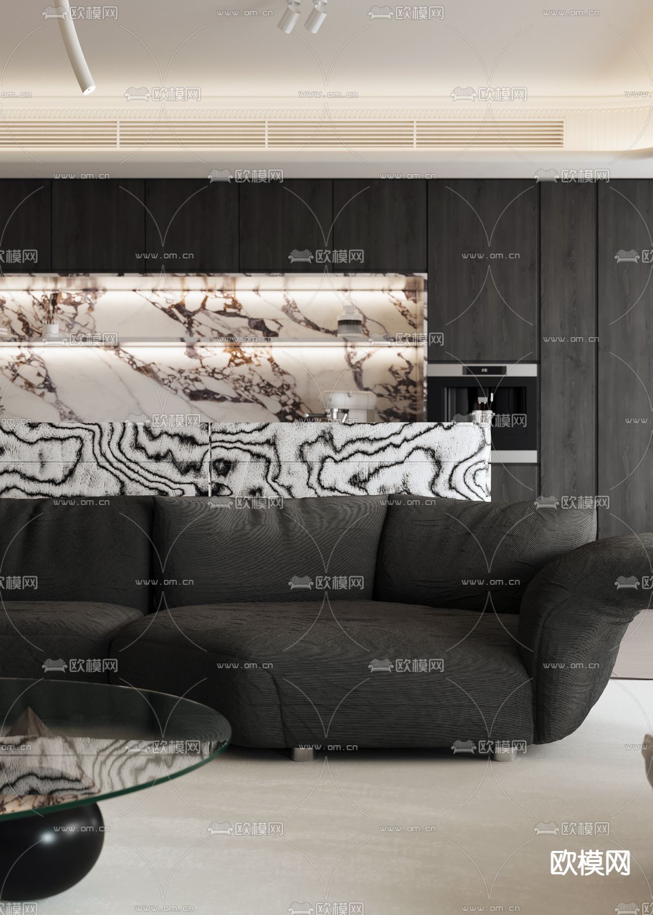 法式客餐厅3d模型下载（渲染图6）