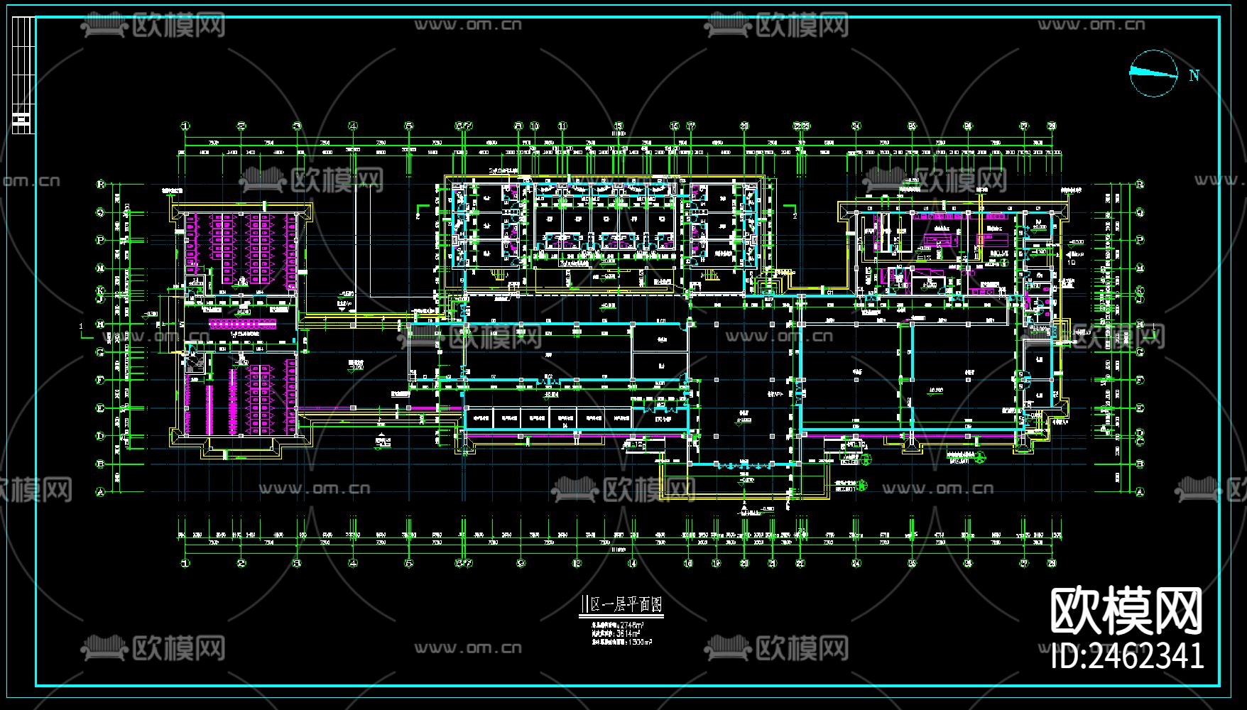 高速公路服务区CAD施工图下载（渲染图5）