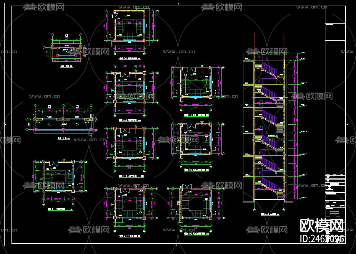 某地接待中心大楼CAD施工图下载（渲染图6）