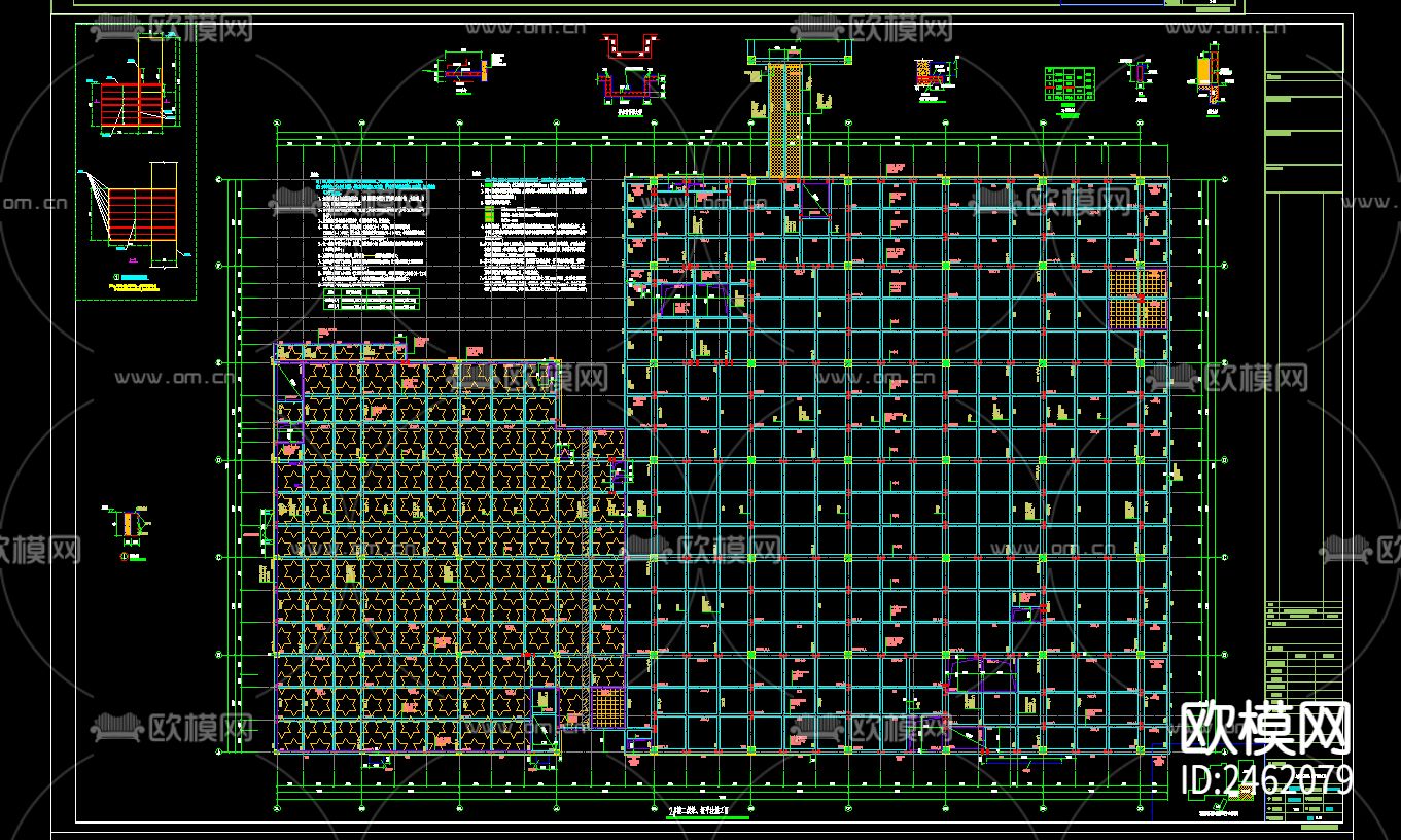 物流配送中心生鲜仓库CAD施工图下载（渲染图5）