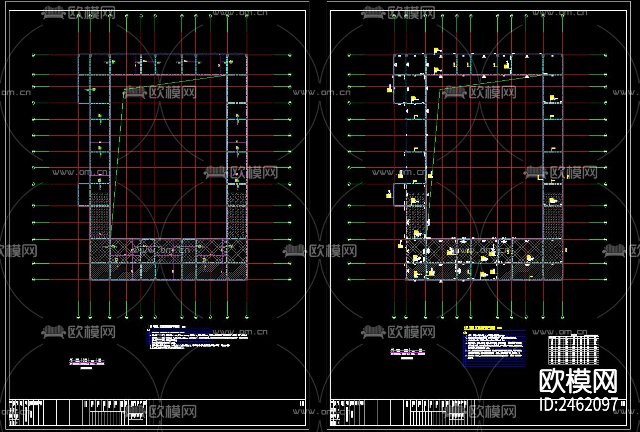 校园工程一层花架CAD施工图下载（渲染图8）