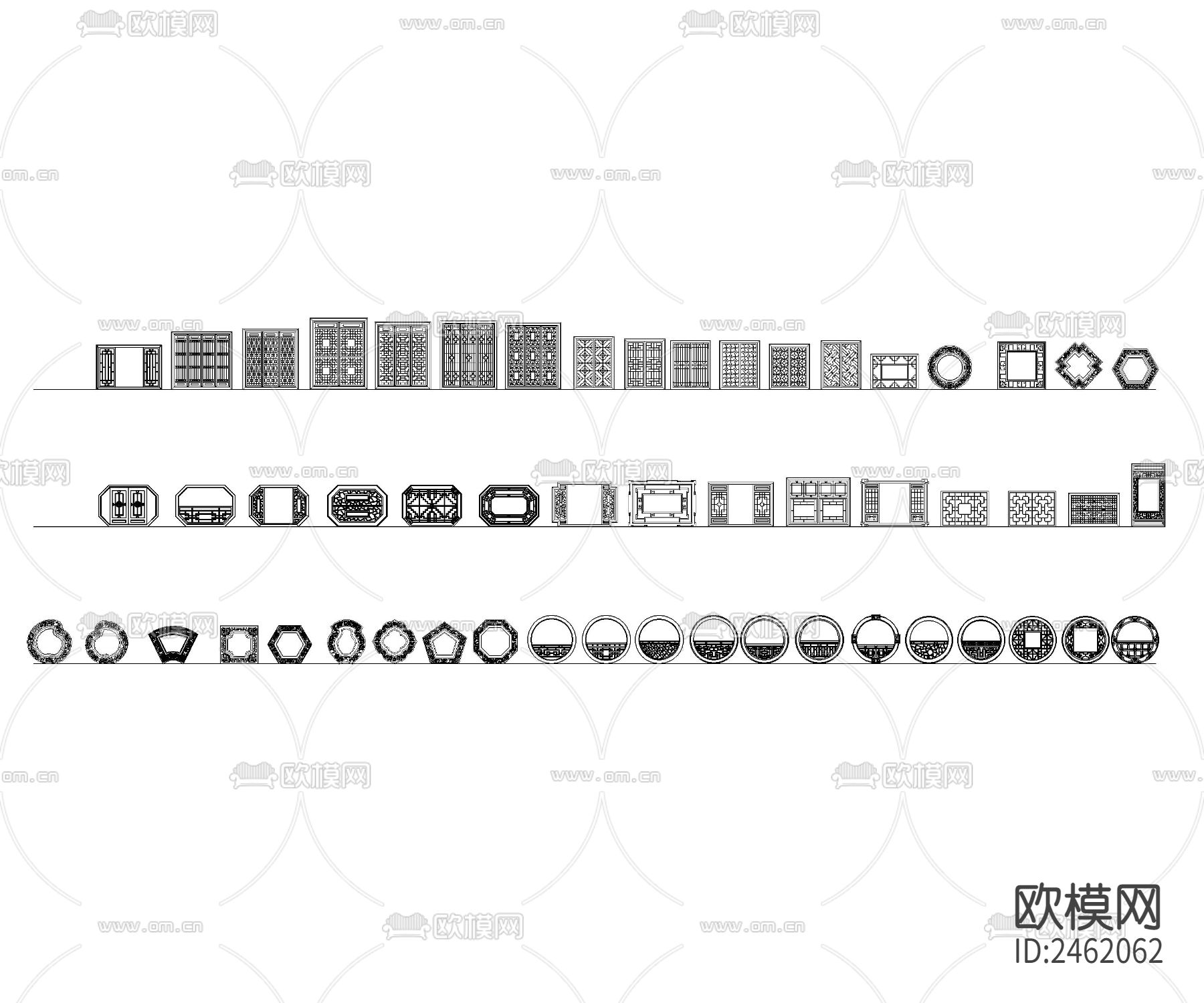 常用地面拼花CAD施工图下载（渲染图3）
