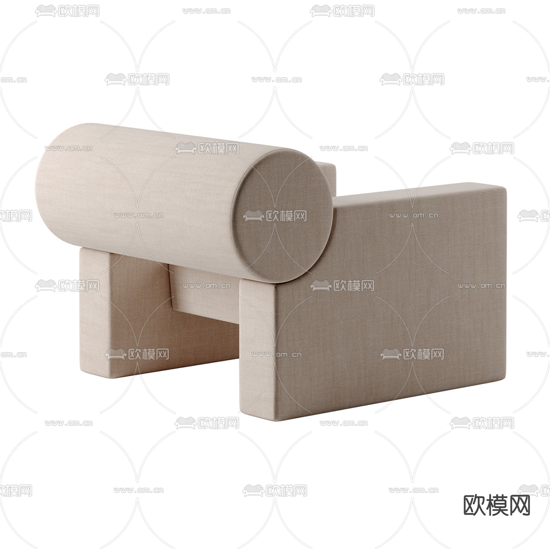 Mezzo 单人沙发3d模型下载（渲染图2）