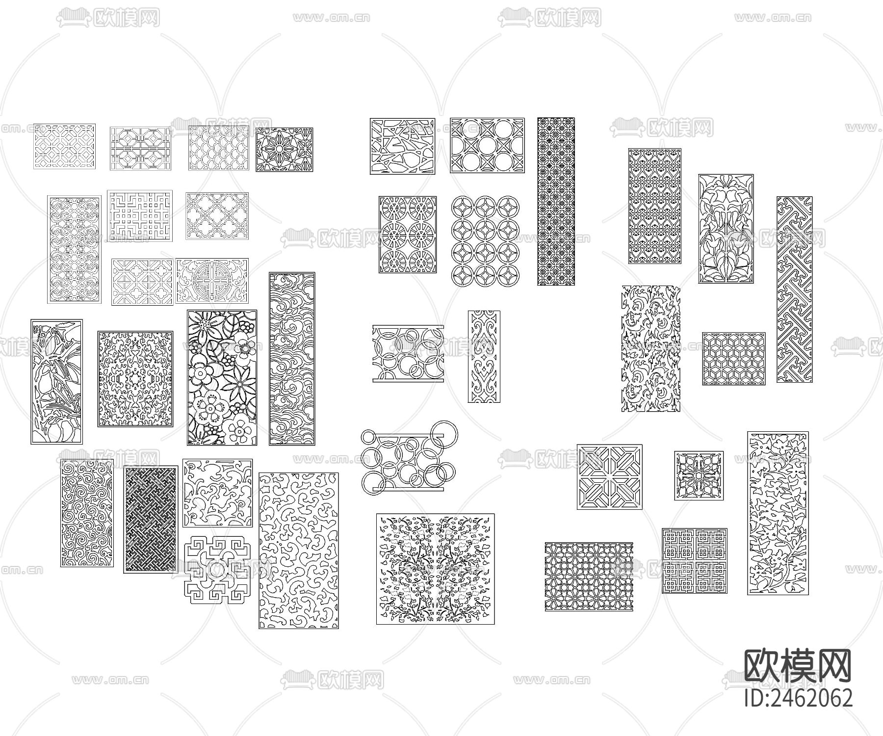 常用地面拼花CAD施工图下载（渲染图9）