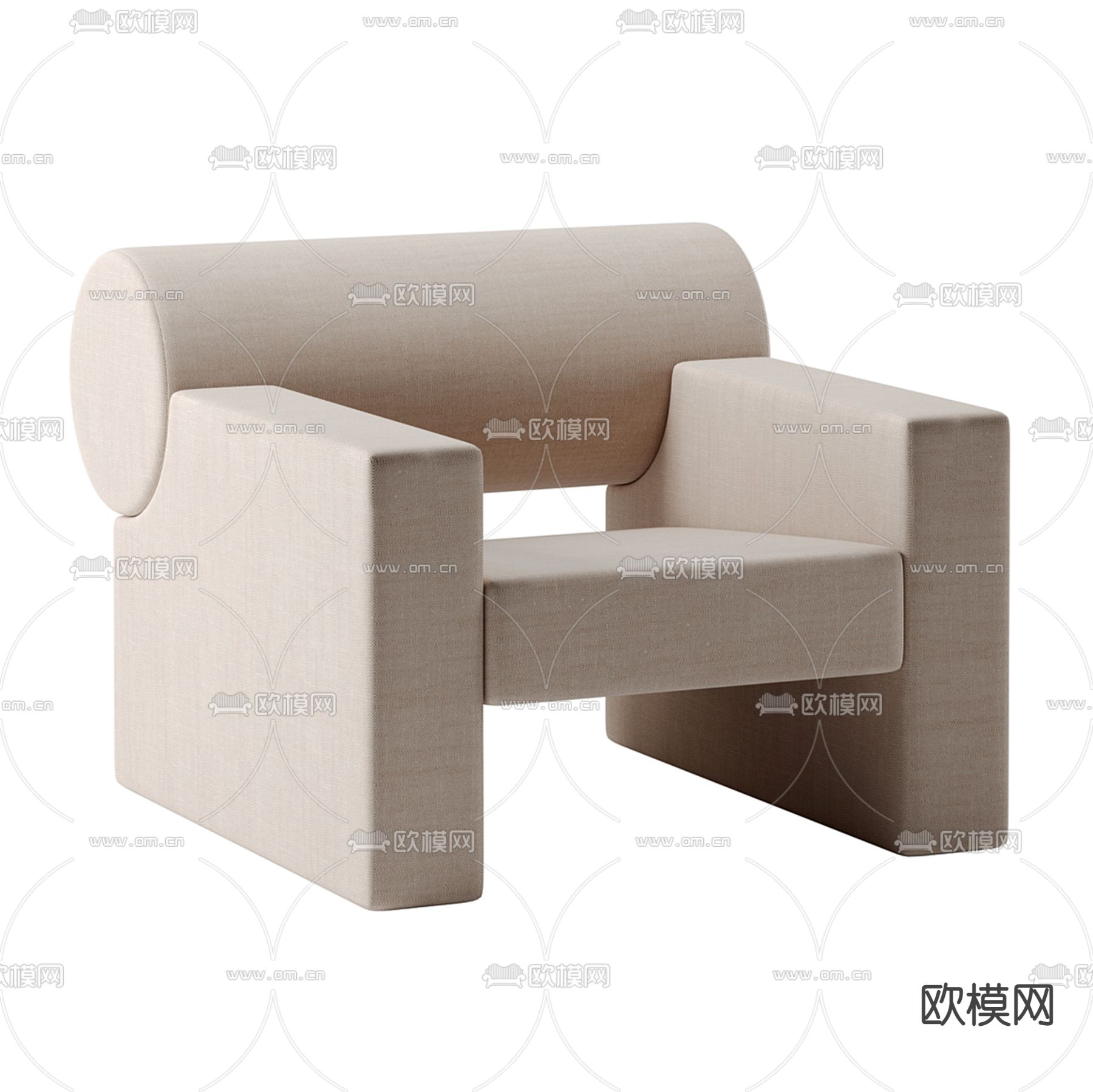 Mezzo 单人沙发3d模型下载（渲染图1）