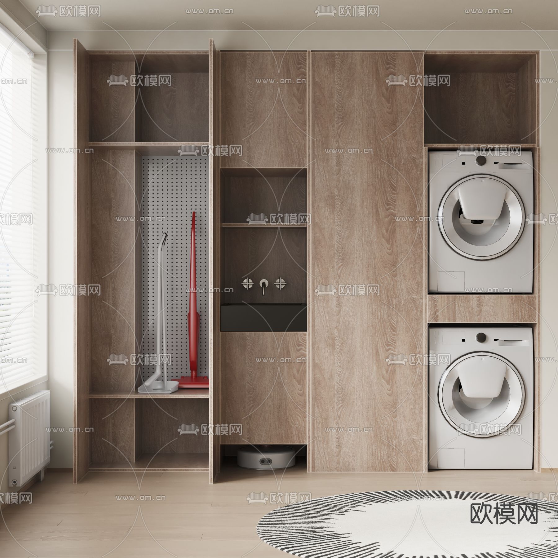 侘寂风洗衣房3d模型下载