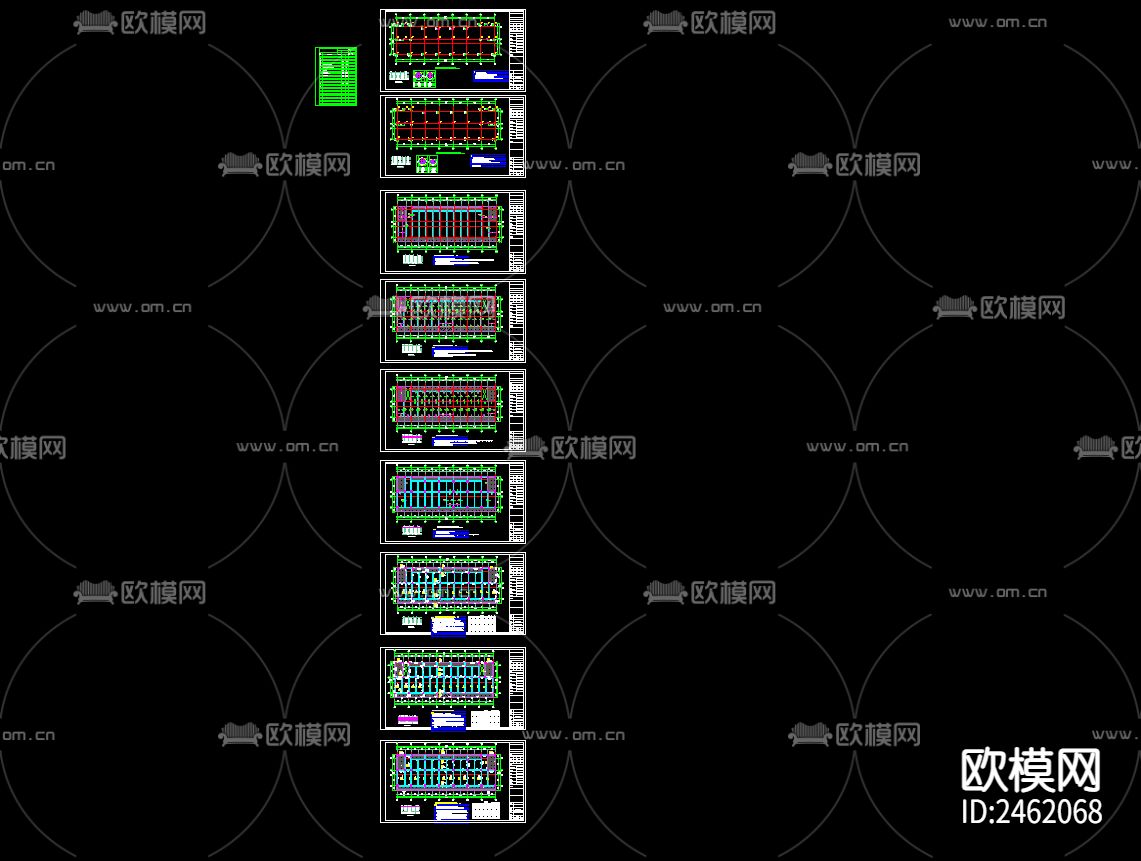 校园宿舍CAD施工图下载（渲染图7）