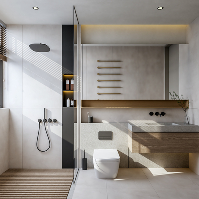 日式卫生间 浴室su模型