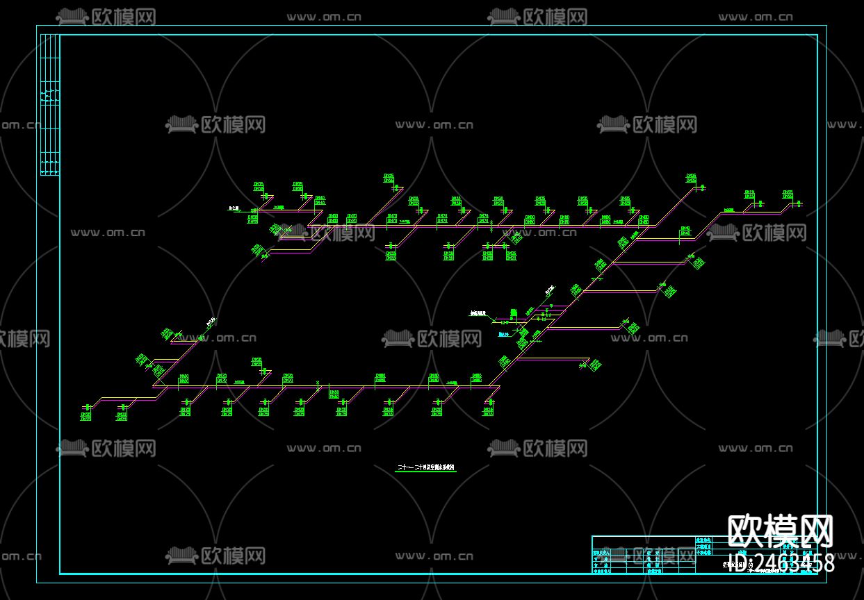 二十四层高层写字楼暖通CAD施工图下载（渲染图8）