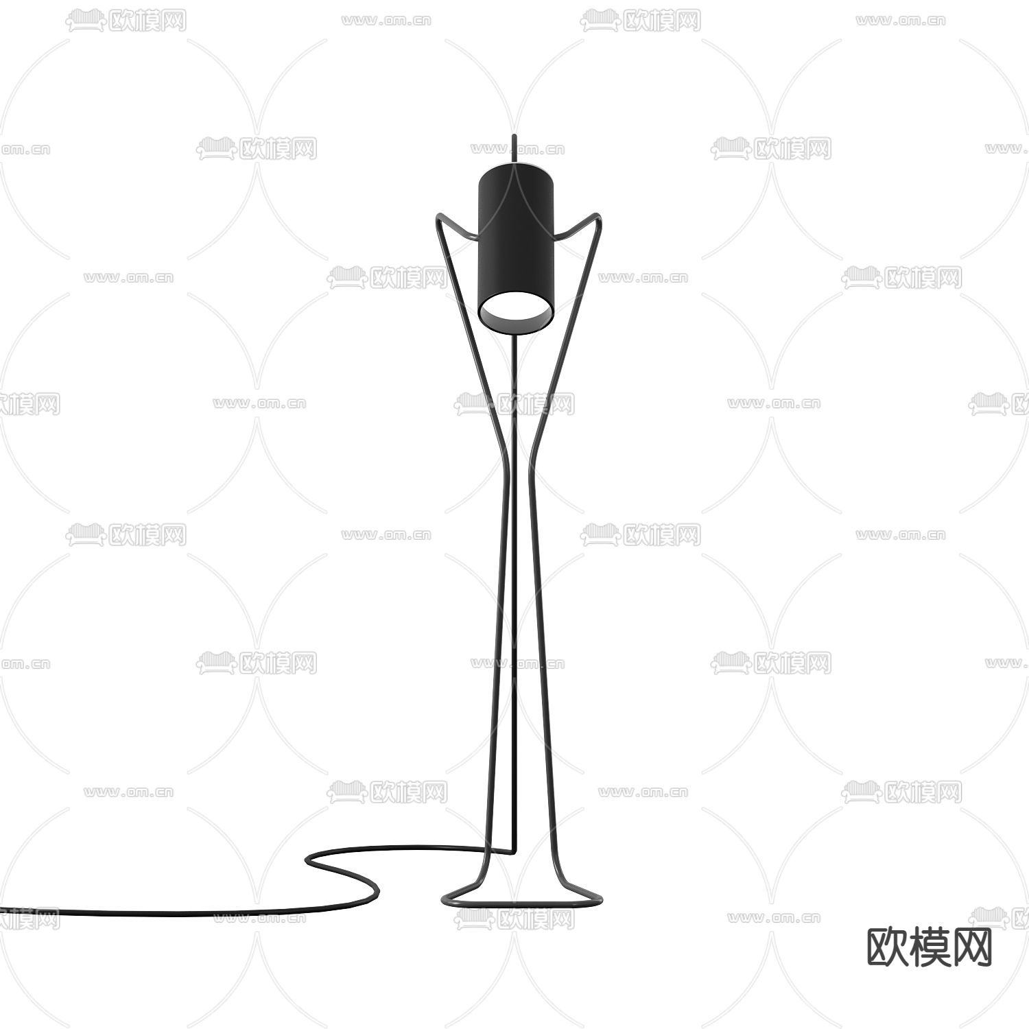 现代极简创意落地灯免费3d模型下载