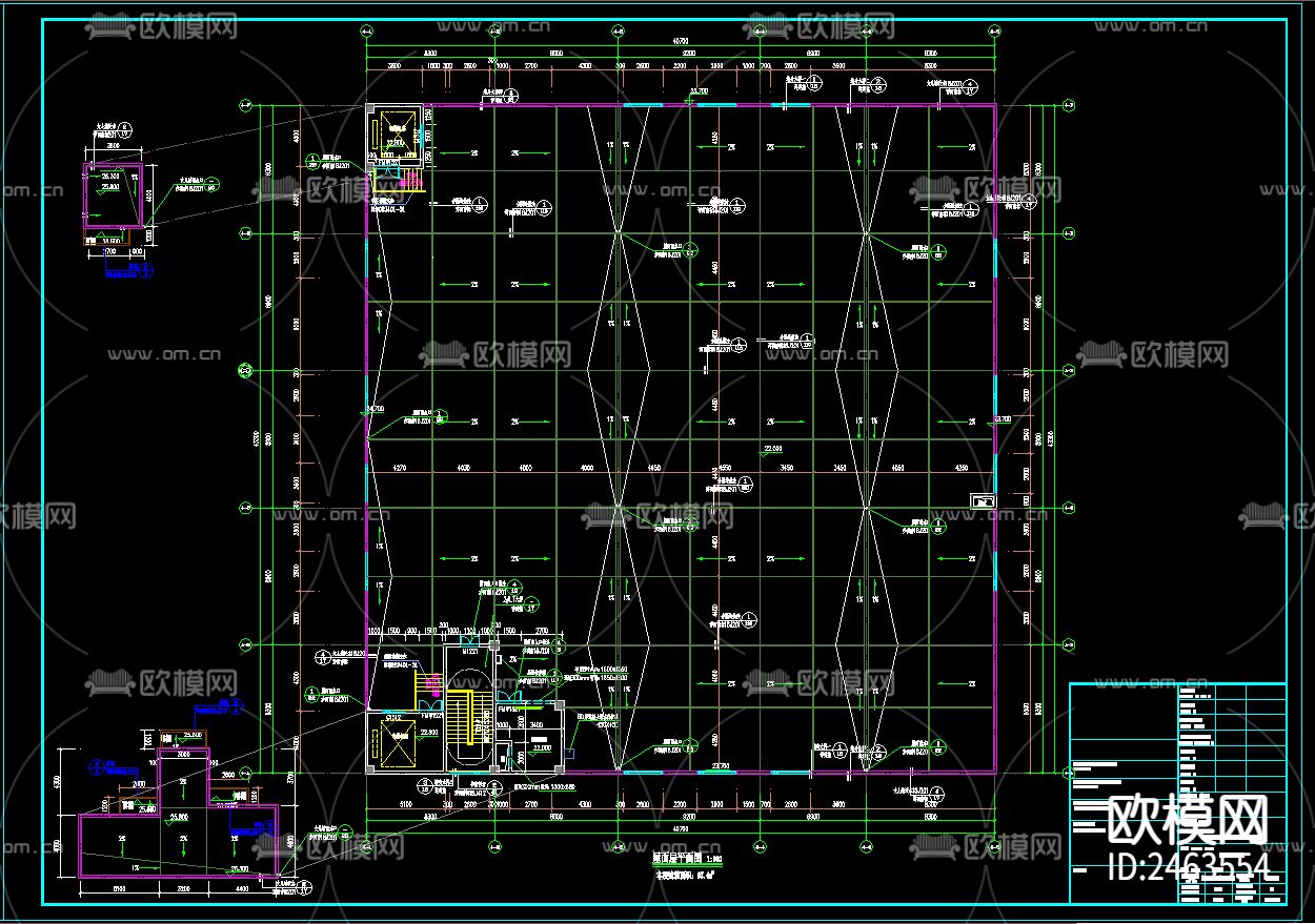 应急物资储备4号仓库建筑cad施工图下载（渲染图4）