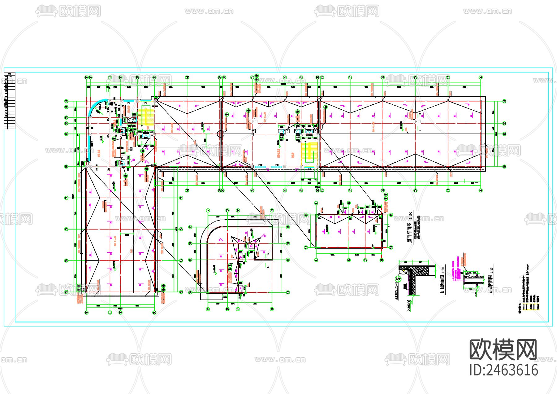某地工农业综合楼建筑cad施工图下载（渲染图8）