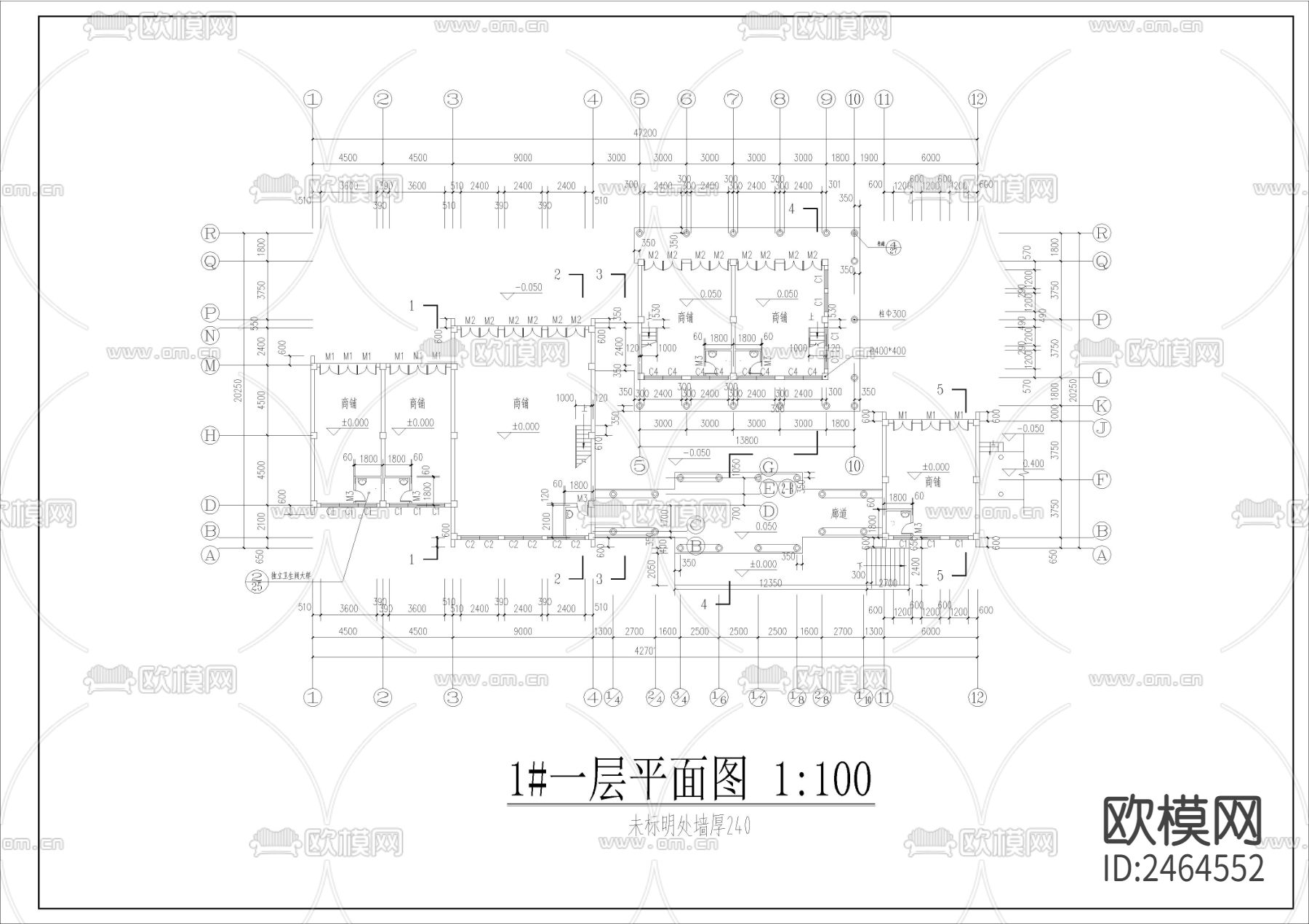 民俗文化长廊全套建筑CAD施工图下载（渲染图3）