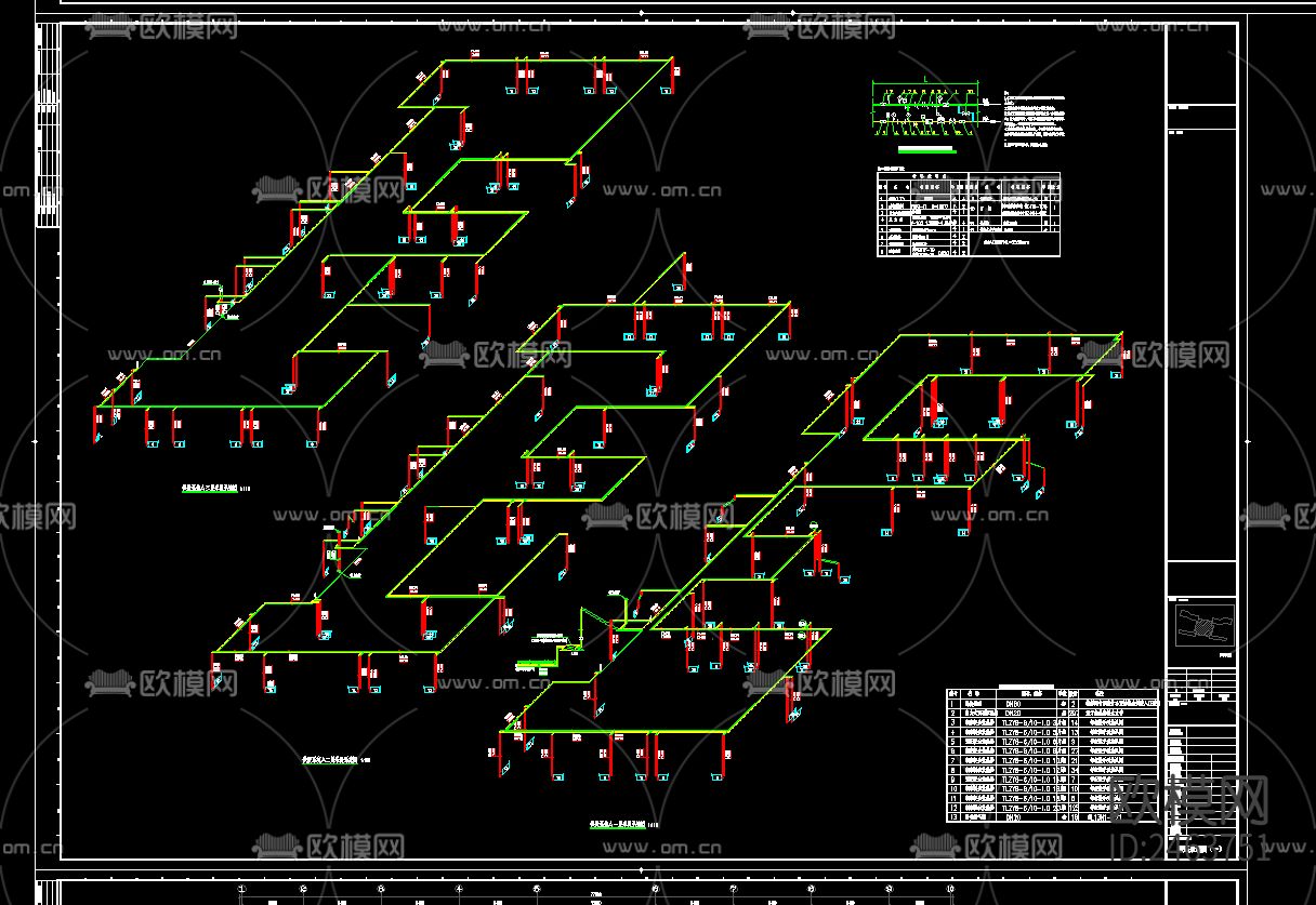 人民医院养老中心 康复疗养楼暖通CAD施工图下载（渲染图2）