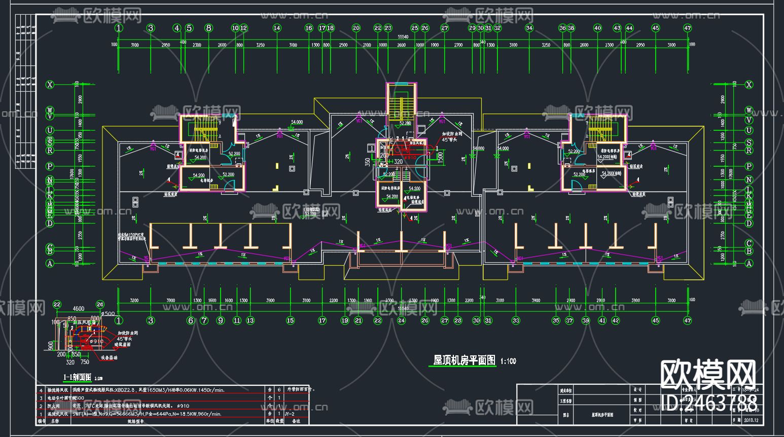 河北某小区18层住宅楼暖通CAD施工图下载（渲染图5）