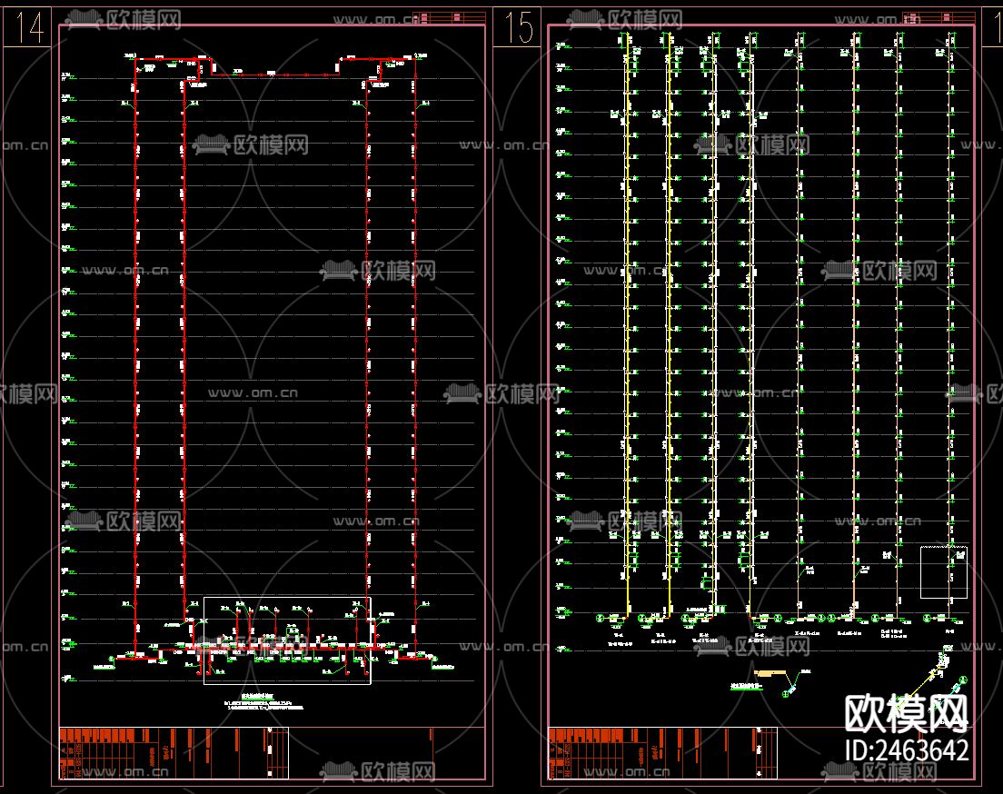 江苏某小区二十四层住宅给排水cad施工图下载（渲染图7）