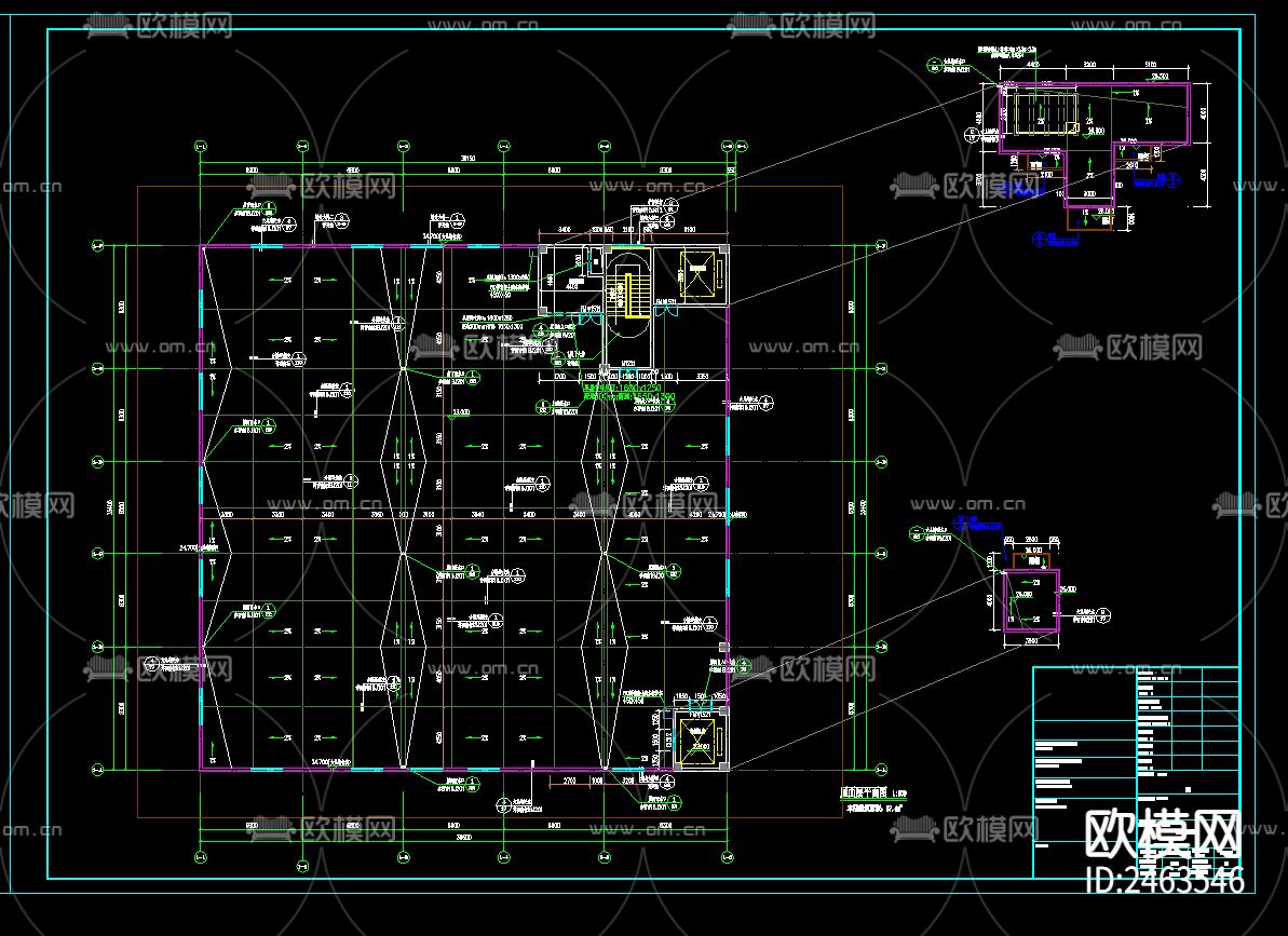 应急救灾医疗物资储备1号仓库建筑cad施工图下载（渲染图3）