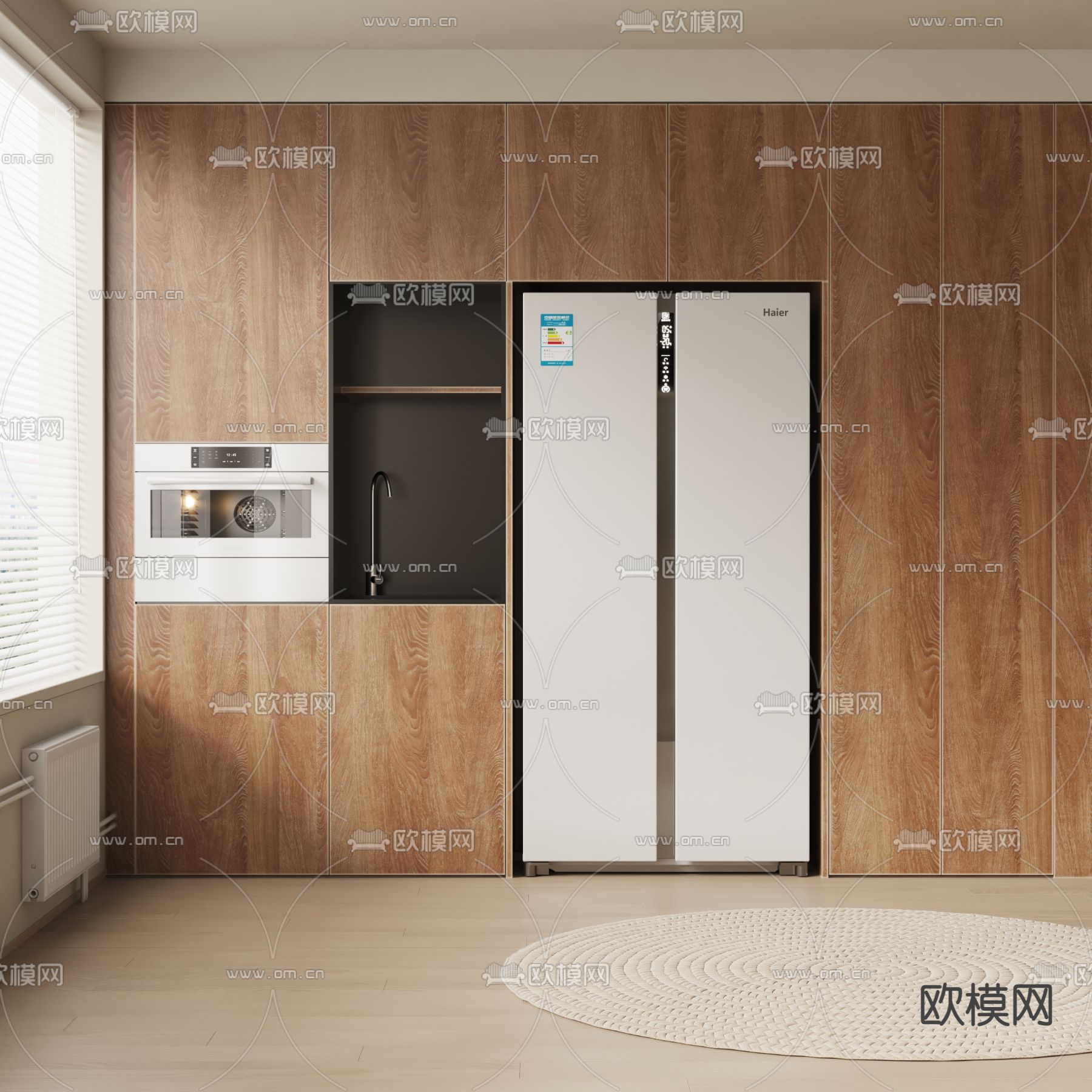 侘寂风橱柜3d模型下载