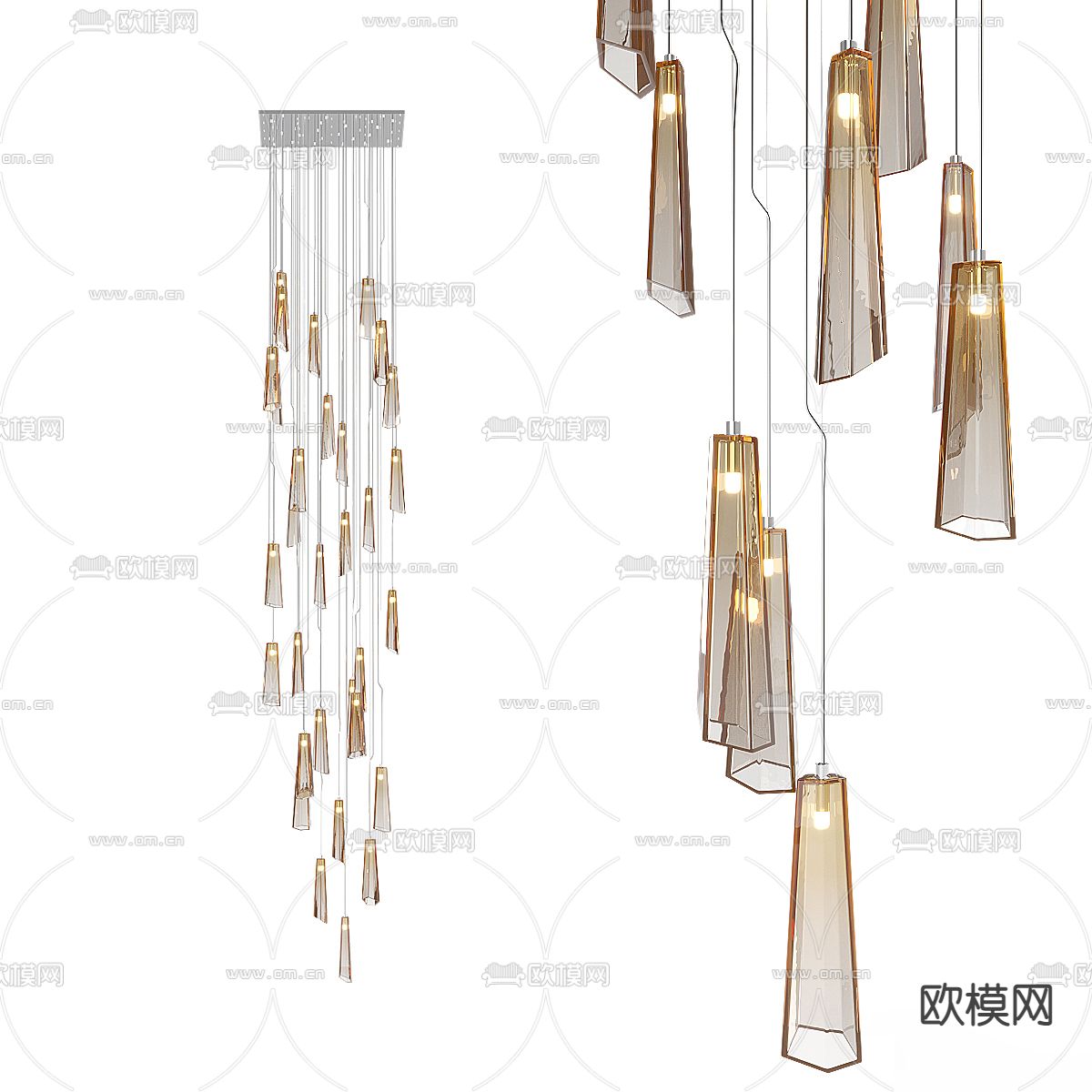 现代水晶吊灯su模型下载_ID12289181_sketchup模型下载-欧模网