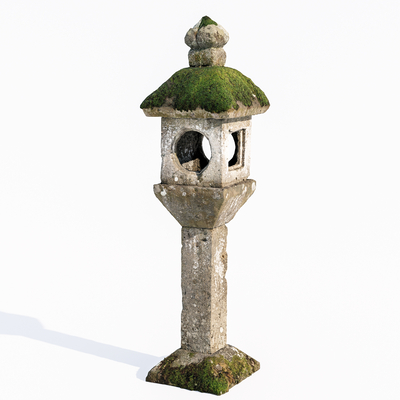  石灯 户外灯 草坪灯su模型 