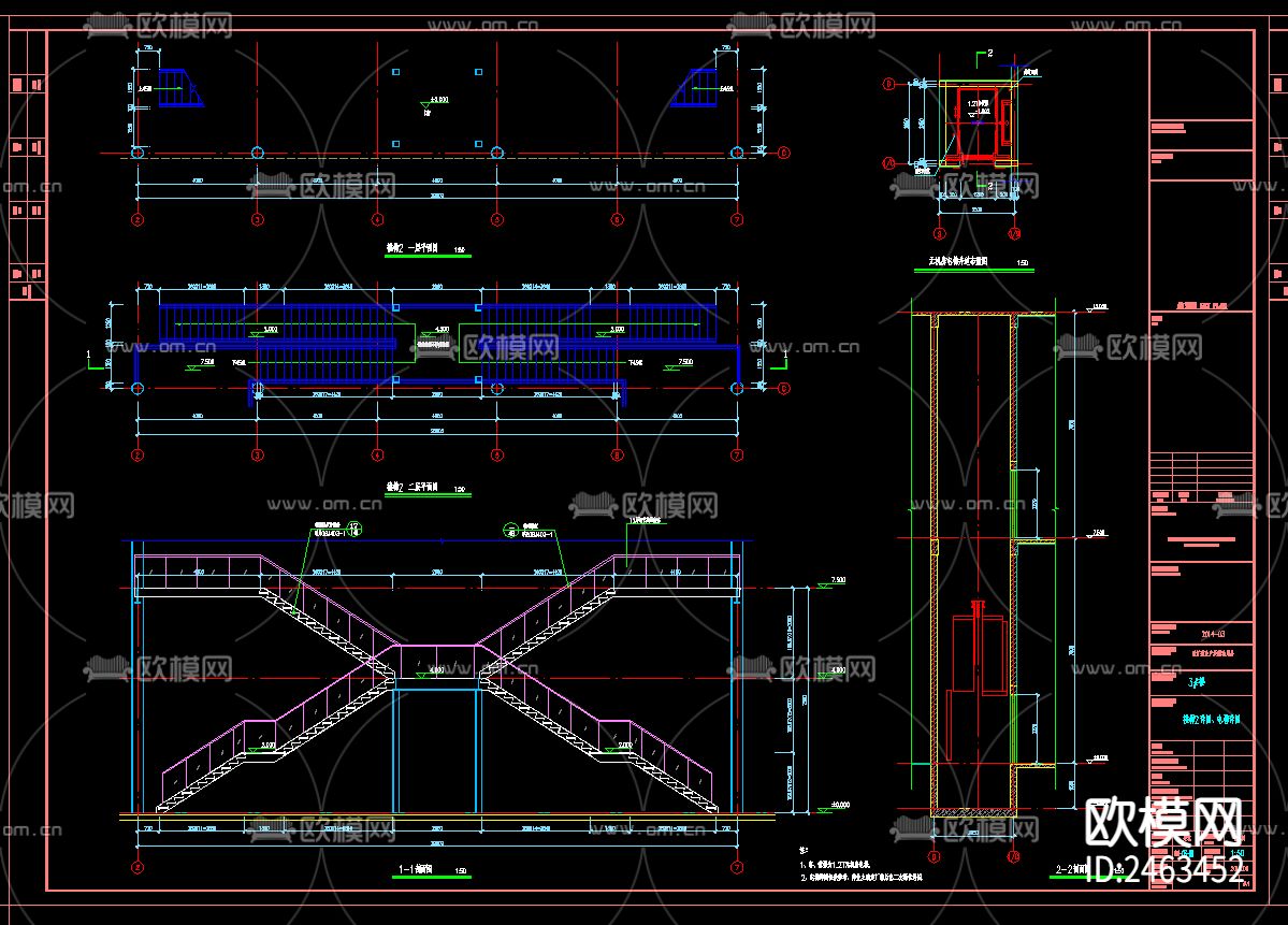 三层改扩建生产及辅助用房3号楼建筑CAD施工图下载（渲染图7）