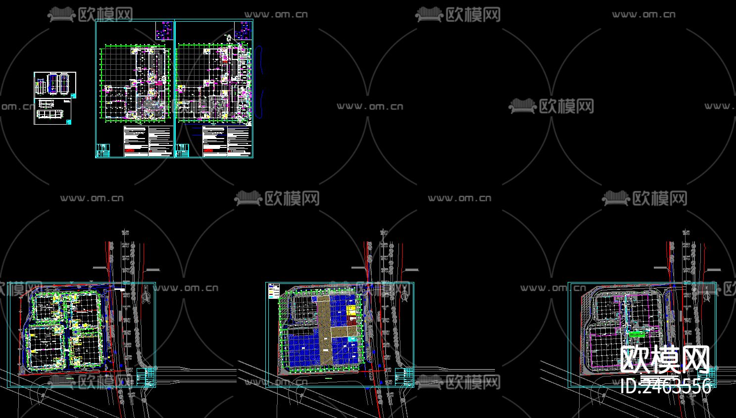 应急物资储备仓库地下室建筑cad施工图下载（渲染图1）