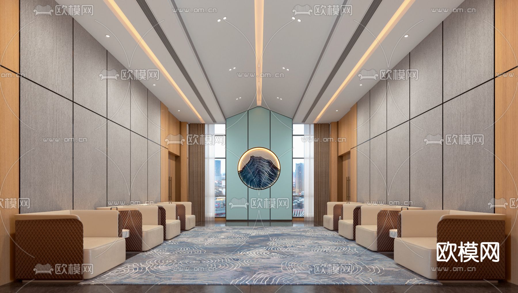 贵宾接待室 会客厅3d模型下载_ID12290737_3dmax免费模型-欧模网