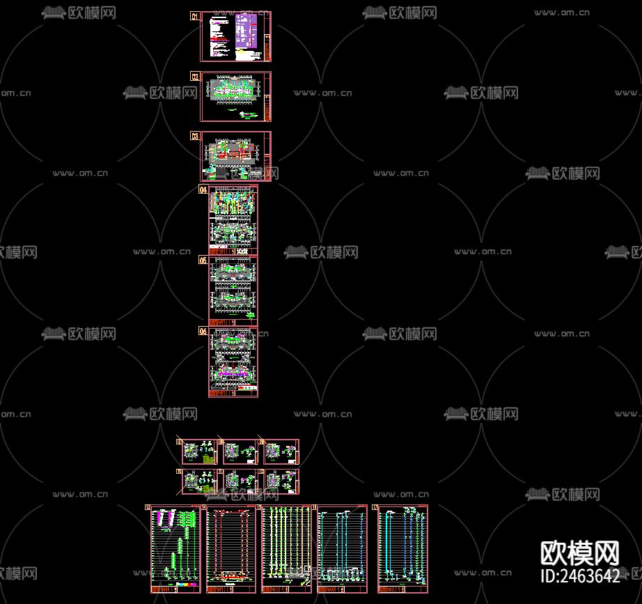 江苏某小区二十四层住宅给排水cad施工图下载（渲染图1）