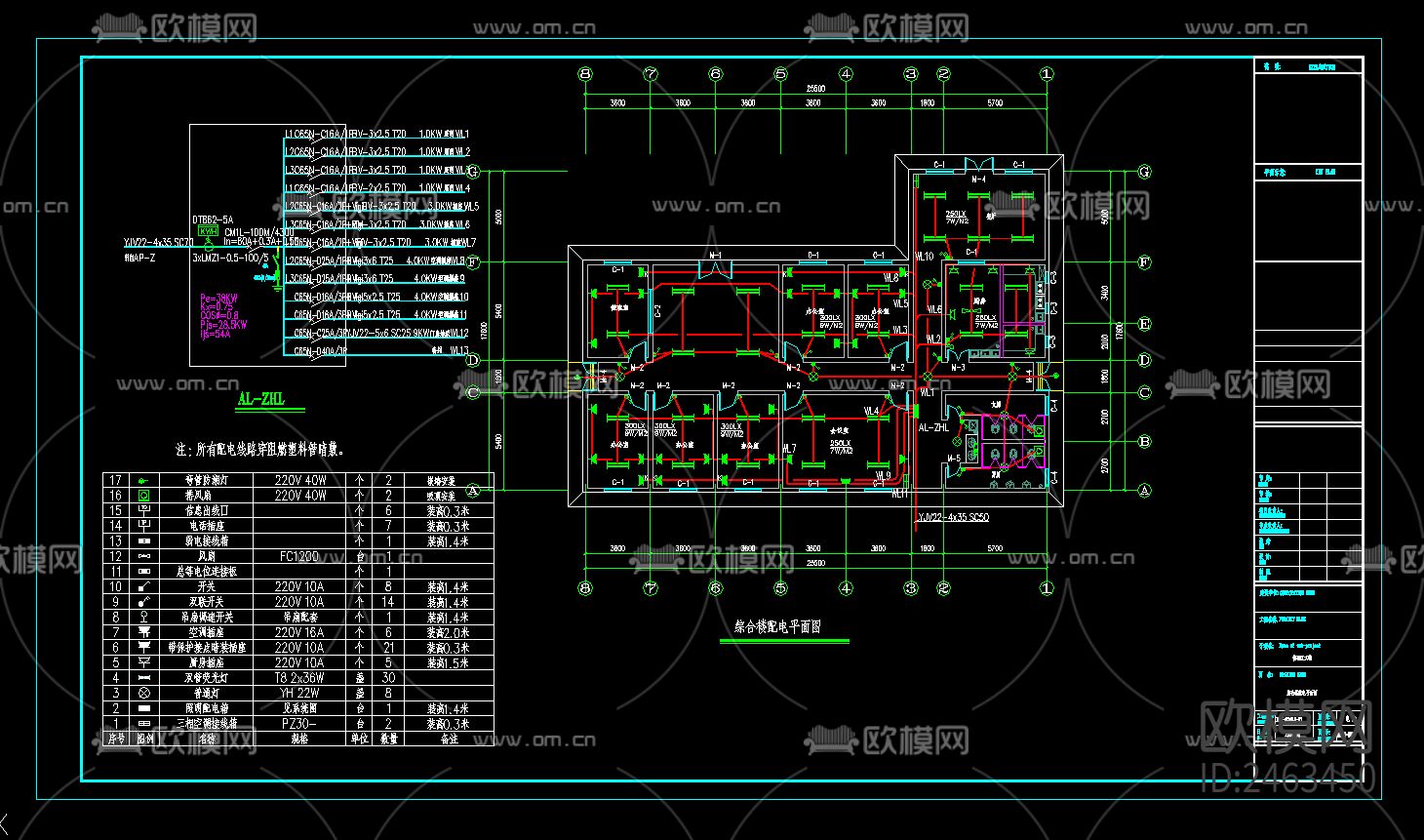 某镇垃圾填埋场工程渗滤液处理工程电气CAD施工图下载（渲染图4）