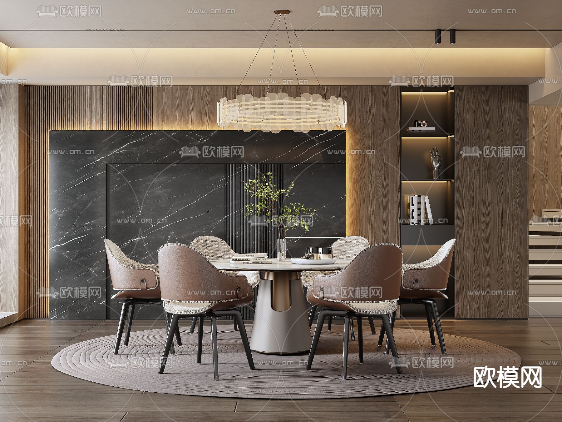 Minotti 餐厅3d模型