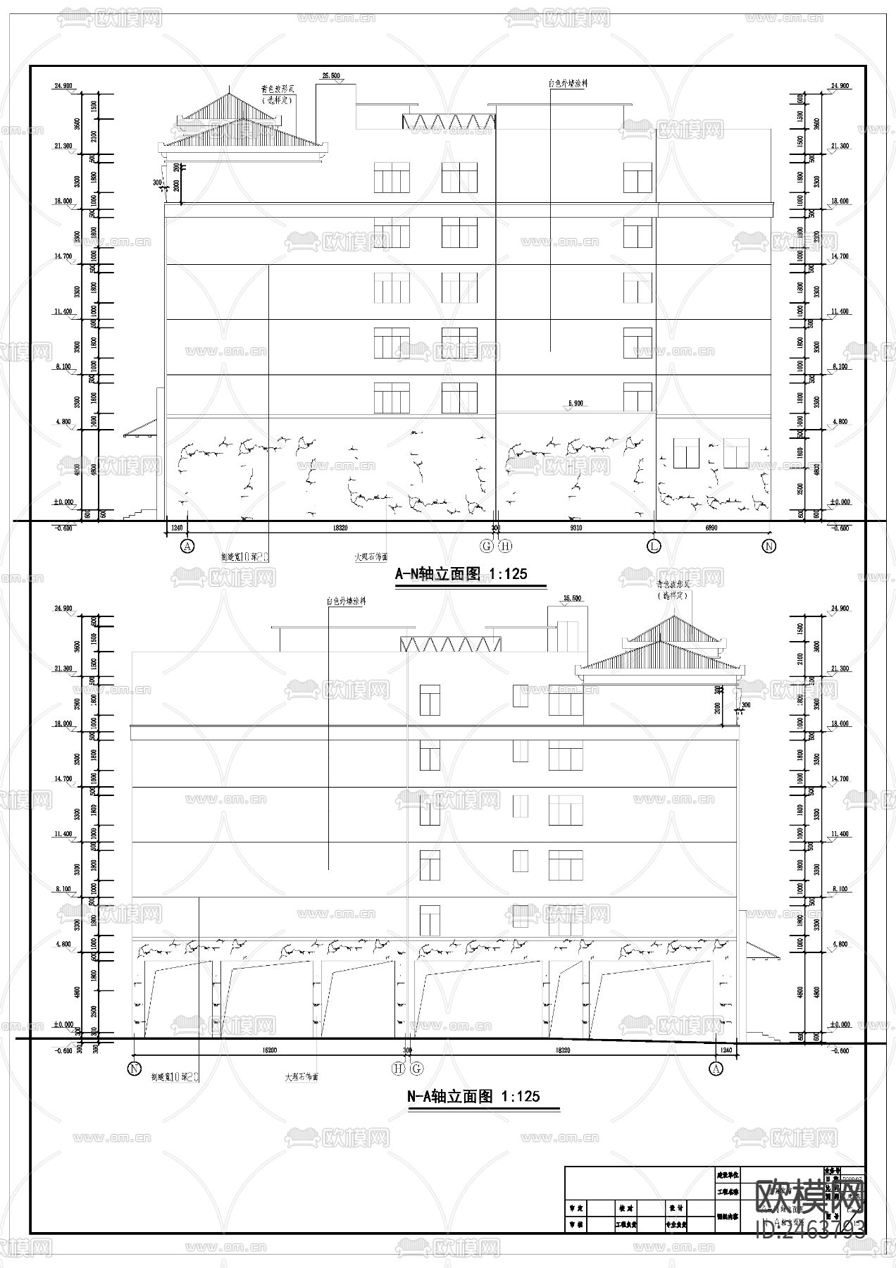 某六层财苑宾馆建筑CAD施工图下载（渲染图4）