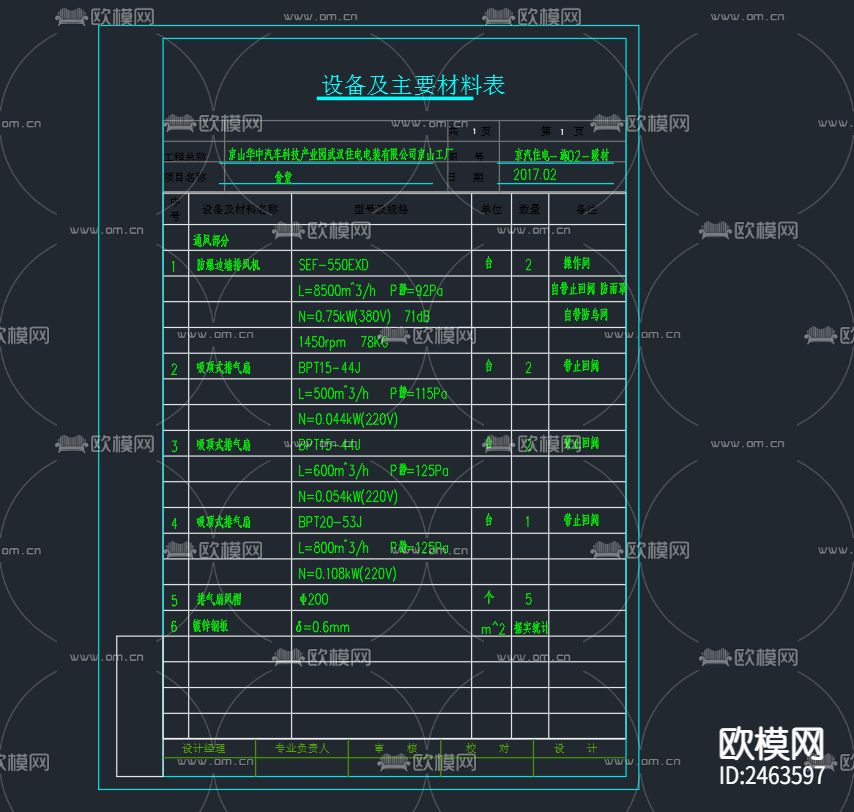某工厂二层食堂暖通cad施工图下载（渲染图3）