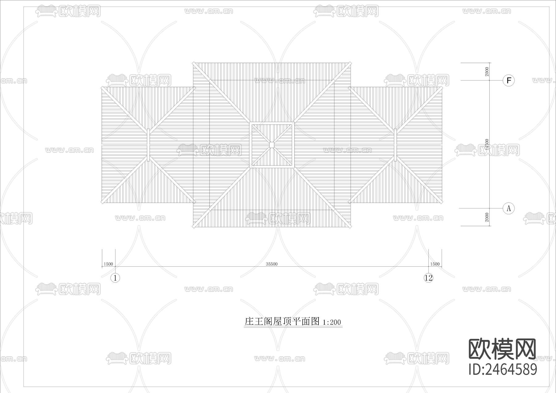 汉代庄王阁建筑CAD施工图下载（渲染图5）