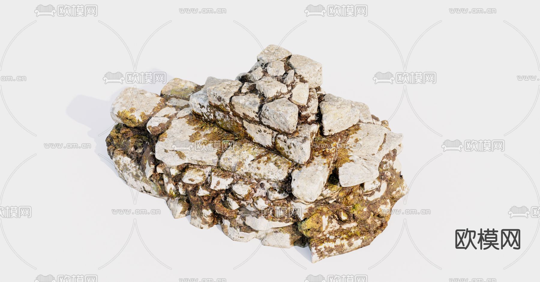 自然风石头su模型下载（渲染图1）
